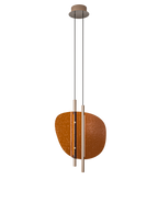 Italamp Clip 4050/S45 Pendant, Shiny champagne, brown glass
