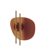Italamp Clip 4050/AP45 Wall Light, Shiny champagne, brown glass