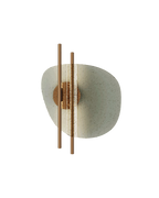 Italamp Clip 4050/AP45 Wall Light, Shiny champagne, grey glass