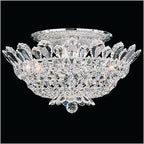 Schonbek Trilliane 8 Light Semi-Flush Mount in Polished Stainless Steel Clear Radiance Crystal