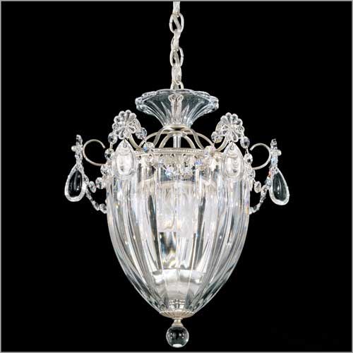 Schonbek Bagatelle 3 Light Heritage Crystal Pendant Light in Antique Silver