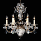 Schonbek Bagatelle 7 Light Heritage Crystal Chandelier in Etruscan Gold