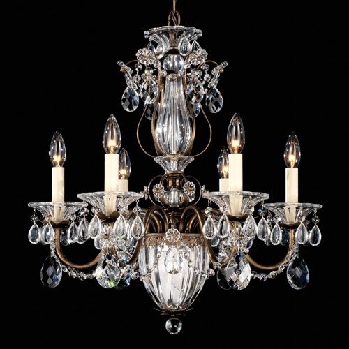 Schonbek Bagatelle 7 Light Heritage Crystal Chandelier in Etruscan Gold