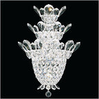 Schonbek Trilliane 4 Light Wall Sconce in Polished Stainless Steel with Clear Radiance Crystal