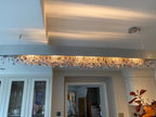 Masiero Ola Ceiling Large 160cm Island Pendant 6 x E14 Copper Leaf Copper Colours OLA-S6-OV-160-F03