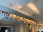 Masiero Ola Ceiling Large 160cm Island Pendant 6 x E14 Copper Leaf Copper Colours OLA-S6-OV-160-F03