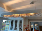 Masiero Ola Ceiling Large 160cm Island Pendant 6 x E14 Copper Leaf Copper Colours OLA-S6-OV-160-F03