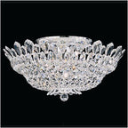 Schonbek Trilliane 10 Light Semi-Flush Mount in Polished Stainless Steel with Clear Radiance Crystal