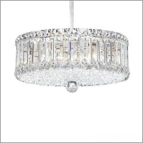 Schonbek Plaza 8 Light Radiance Crystal Chandelier in Stainless Steel