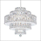 Schonbek Plaza 22 Light Radiance Crystal Chandelier in Stainless Steel