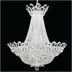 Schonbek Trilliane 39 Light Chandelier in Polished Stainless Steel with Clear Radiance Crystal