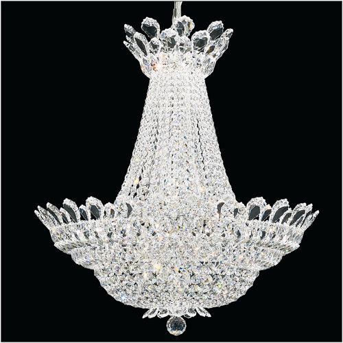 Schonbek Trilliane 39 Light Chandelier in Polished Stainless Steel with Clear Radiance Crystal