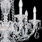 Schonbek Sterling 7 Light Heritage Crystal Chandelier in Silver