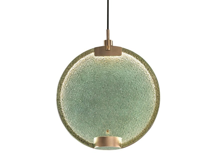 Masiero Horo 1 Light LED Hanging Glass Ceiling Pendant HORO-S1-TR