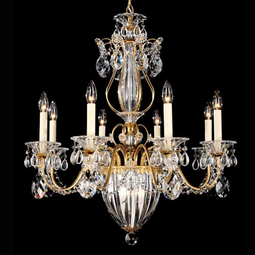 Schonbek Bagatelle 11 Light Heritage Crystal Chandelier in Heirloom Gold