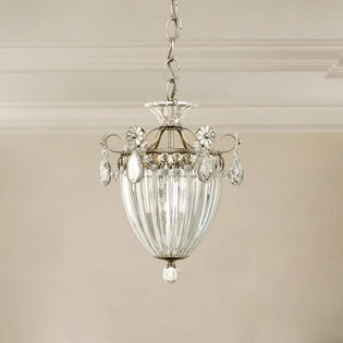 Schonbek Bagatelle 3 Light Heritage Crystal Pendant Light in Antique Silver