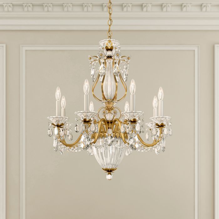 Schonbek Bagatelle 11 Light Heritage Crystal Chandelier in Heirloom Gold