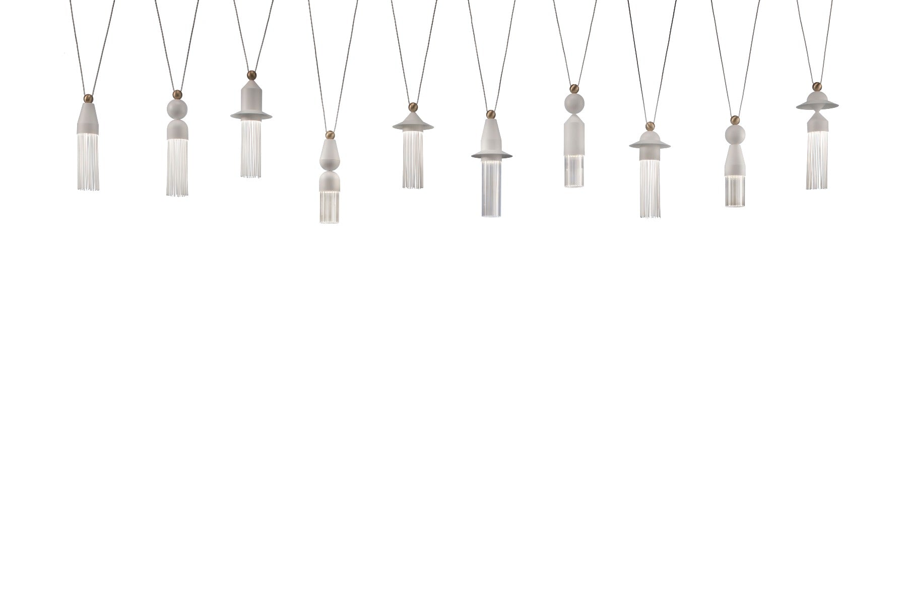 Masiero Nappe Ceiling Large Multi Pendant LED 50W 7500LM Matt White NAPPE-C10-V95