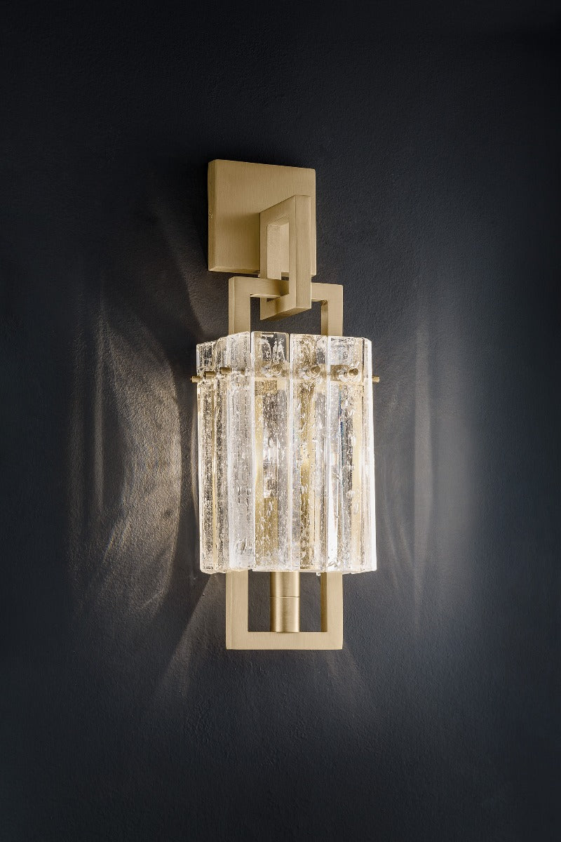 Masiero Crek Wall Light 1 x E14 Brushed Brass CREK-A1-G18
