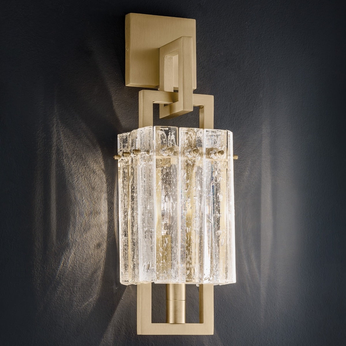 Masiero Crek Wall Light 1 x E14 Brushed Brass CREK-A1-G18