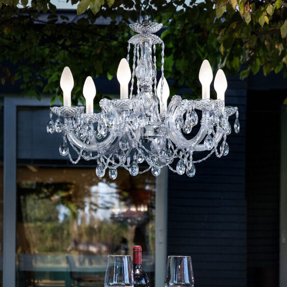Masiero Drylight 6 Light Outdoor IP66 LED Chandelier White Polycarbonate DRYLIGHT-S6-WHITE
