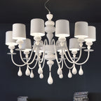 Masiero Eva Ceiling Large 110cm Pendant 10 x E14 Matt White EVA-S10-V95