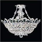 Schonbek Trilliane 8 Light Semi-Flush Mount in Polished Stainless Steel with Clear Radiance Crystal