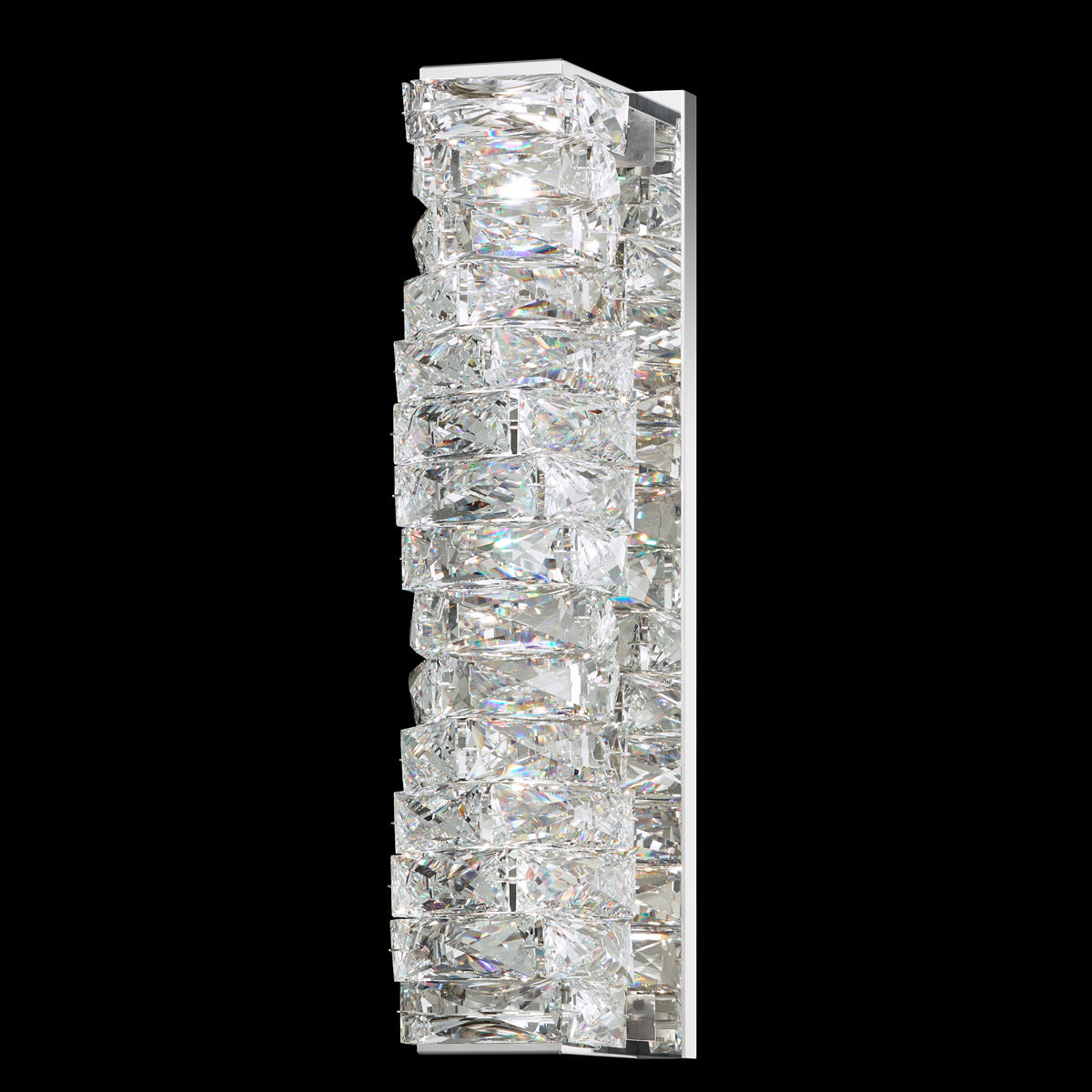Schonbek Glissando 2 Light Wall Light with Swarovski Crystal in Stainless Steel