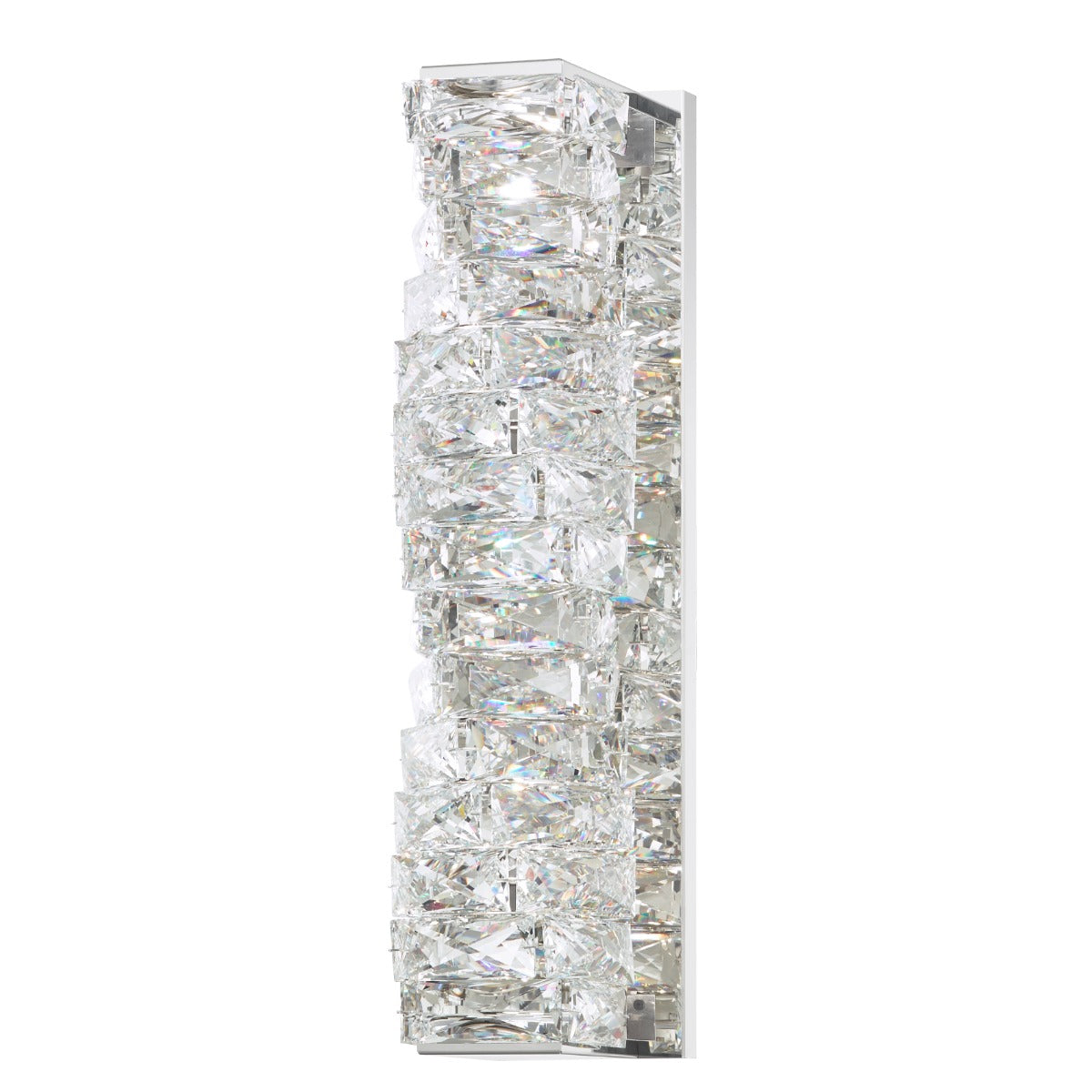 Schonbek Glissando 2 Light Wall Light with Swarovski Crystal in Stainless Steel