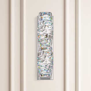 Schonbek Glissando 2 Light Wall Light with Swarovski Crystal in Stainless Steel