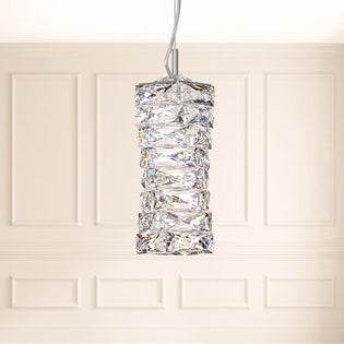 Schonbek Glissando Swarovski Crystal Pendant Light in Stainless Steel
