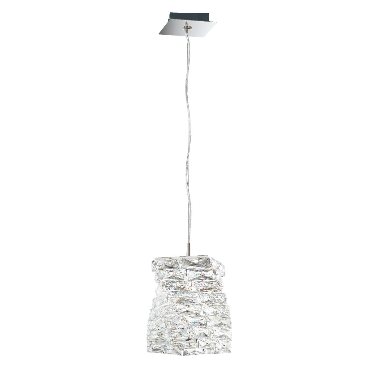 Schonbek Glissando Swarovski Crystal Pendant Light in Stainless Steel