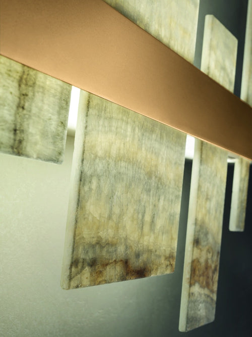 Masiero Honice Ceiling Small 100cm Bar Pendant 30W 5400lm Matt Gold HONICE-S100-V99