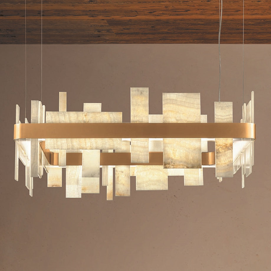 Masiero Honice Ceiling Large 80cm Pendant 89W  15500lm Matt Gold HONICE-S80-V99