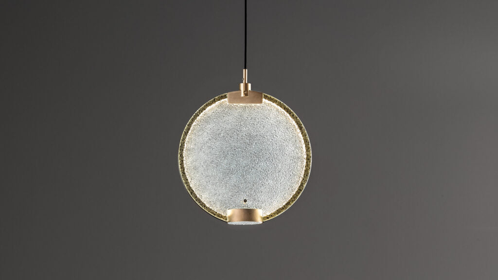 Masiero Horo 1 Light LED Hanging Glass Ceiling Pendant HORO-S1-TR