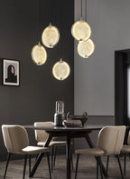Masiero Horo 5 Light LED Hanging Glass Ceiling Pendant HORO-S5-SA