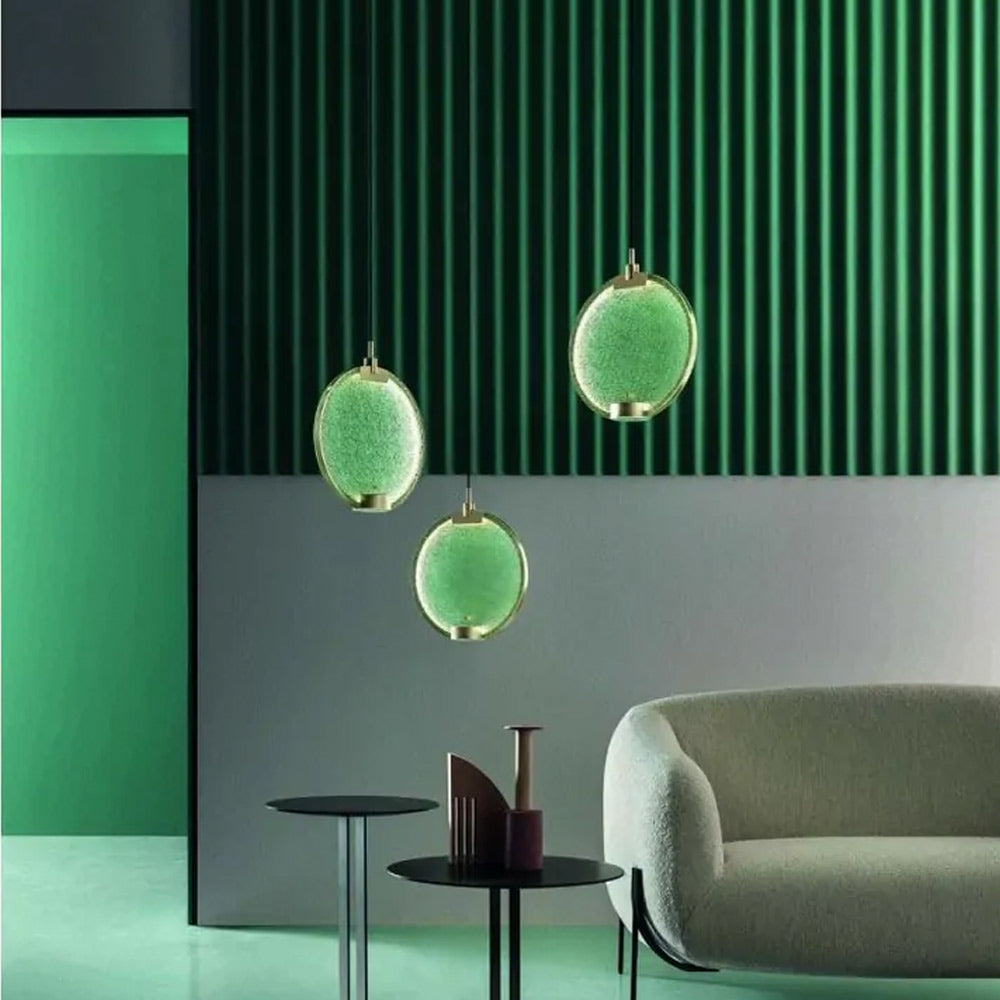 Masiero Horo 3 Light LED Hanging Glass Ceiling Pendant HORO-S3-VD