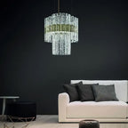Masiero Vegas LED Round Glass Ceiling Pendant Champagne Leaf MAS/VEGAS-S-RD-40-DB