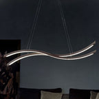 Masiero Libe Ceiling Large 160cm LED Bar Pendant Dark Wood LIBE-S160-W03