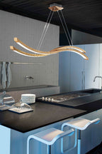 Masiero Libe Ceiling Large 160cm LED Bar Pendant Light Wood LIBE-S160-W01