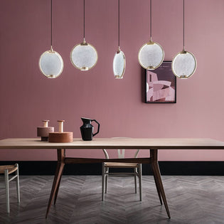 Masiero Horo 5 Light LED Hanging Glass Ceiling Pendant HORO-S5-TR
