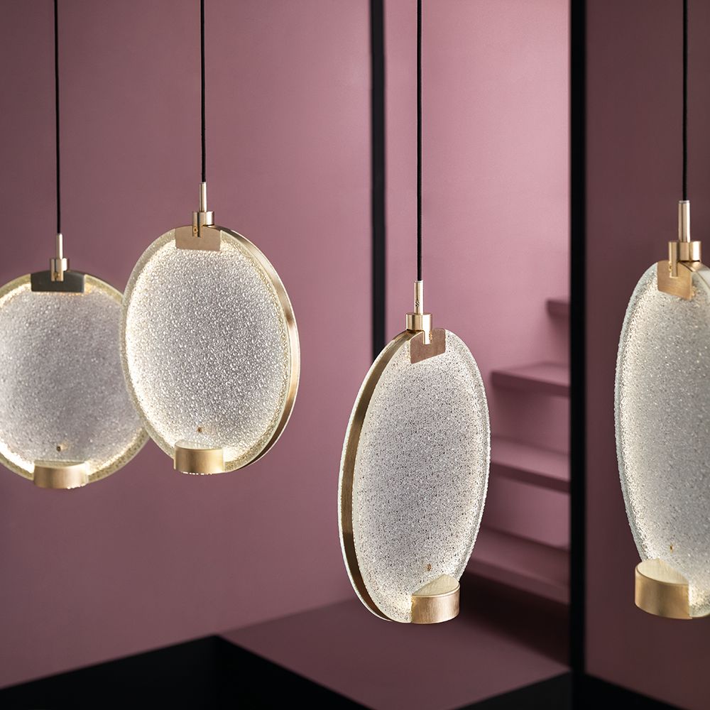 Masiero Horo 5 Light LED Hanging Glass Ceiling Pendant HORO-S5-TR