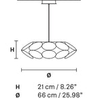 Masiero Timeo LED Ceiling Pendant TIMEO-S1-R65