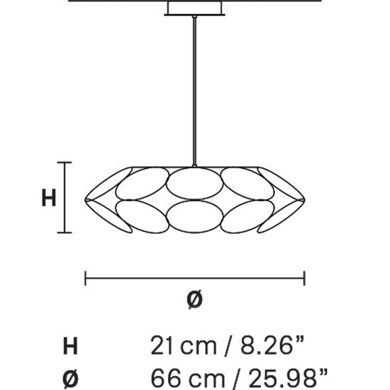 Masiero Timeo LED Ceiling Pendant TIMEO-S1-R65