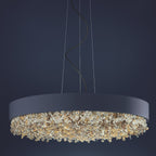 Masiero Ola Ceiling Large 90cm Pendant 8 x E27 Navy Blue Amber Colours OLA-S6-90-V50