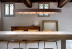 Masiero Ola Ceiling Large 160cm Island Pendant 6 x E14 Matt Bronze Warm Colours OLA-S6-OV-160-V83
