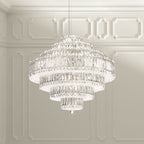 Schonbek Plaza 31 Light Pendant in Stainless Steel with Clear Radiance Crystal