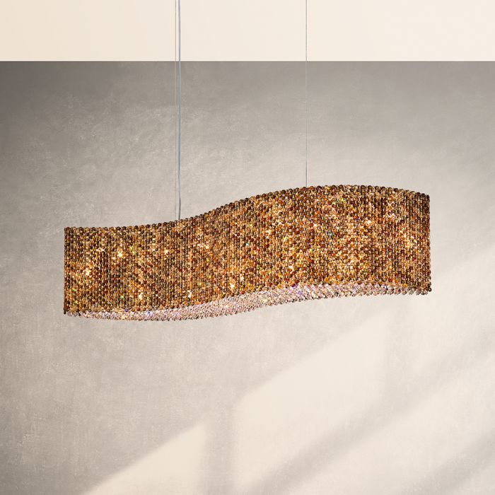 Schonbek Refrax 21 Light Pendant Light Swarovski Crystal in Stainless Steel