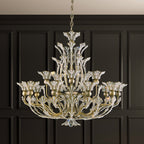 Schonbek Rivendell 16 Light Swarovski Radiance Crystal Chandelier in Etruscan Gold