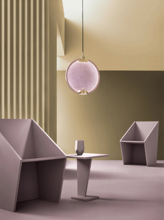 Masiero Horo 1 Light LED Hanging Glass Ceiling Pendant HORO-S1-TR